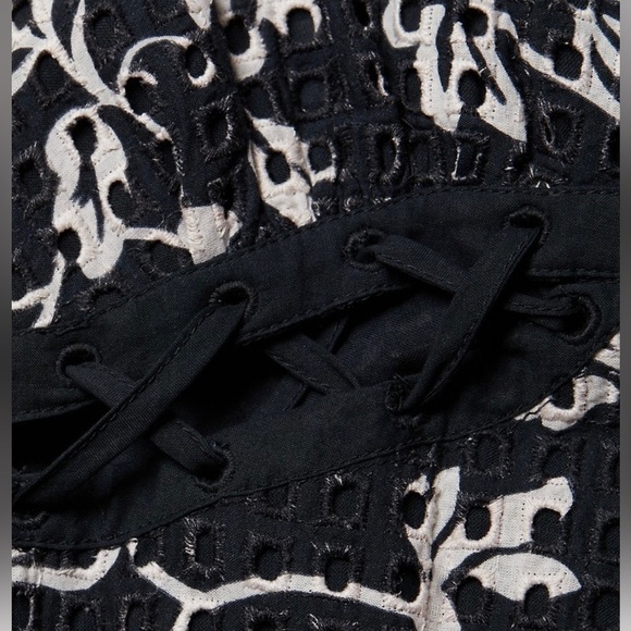 RAMY BROOK Ingrid Floral Print Eyelet Lace Cotton Cut-Out 
Maxi Dress size 6 NEW - Picture 7 of 9